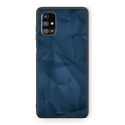 39 - Samsung M31s  Blue Abstract Geometric case, cover, bumper
