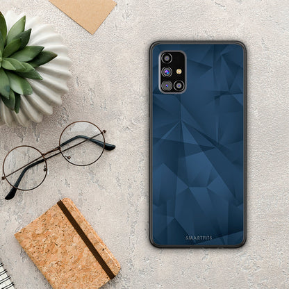 Geometric Blue Abstract - Samsung Galaxy M31s θήκη