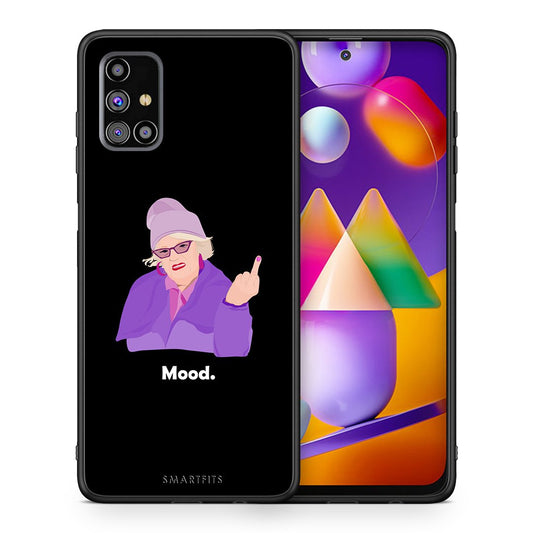 Θήκη Samsung M31s Grandma Mood Black από τη Smartfits με σχέδιο στο πίσω μέρος και μαύρο περίβλημα | Samsung M31s Grandma Mood Black case with colorful back and black bezels