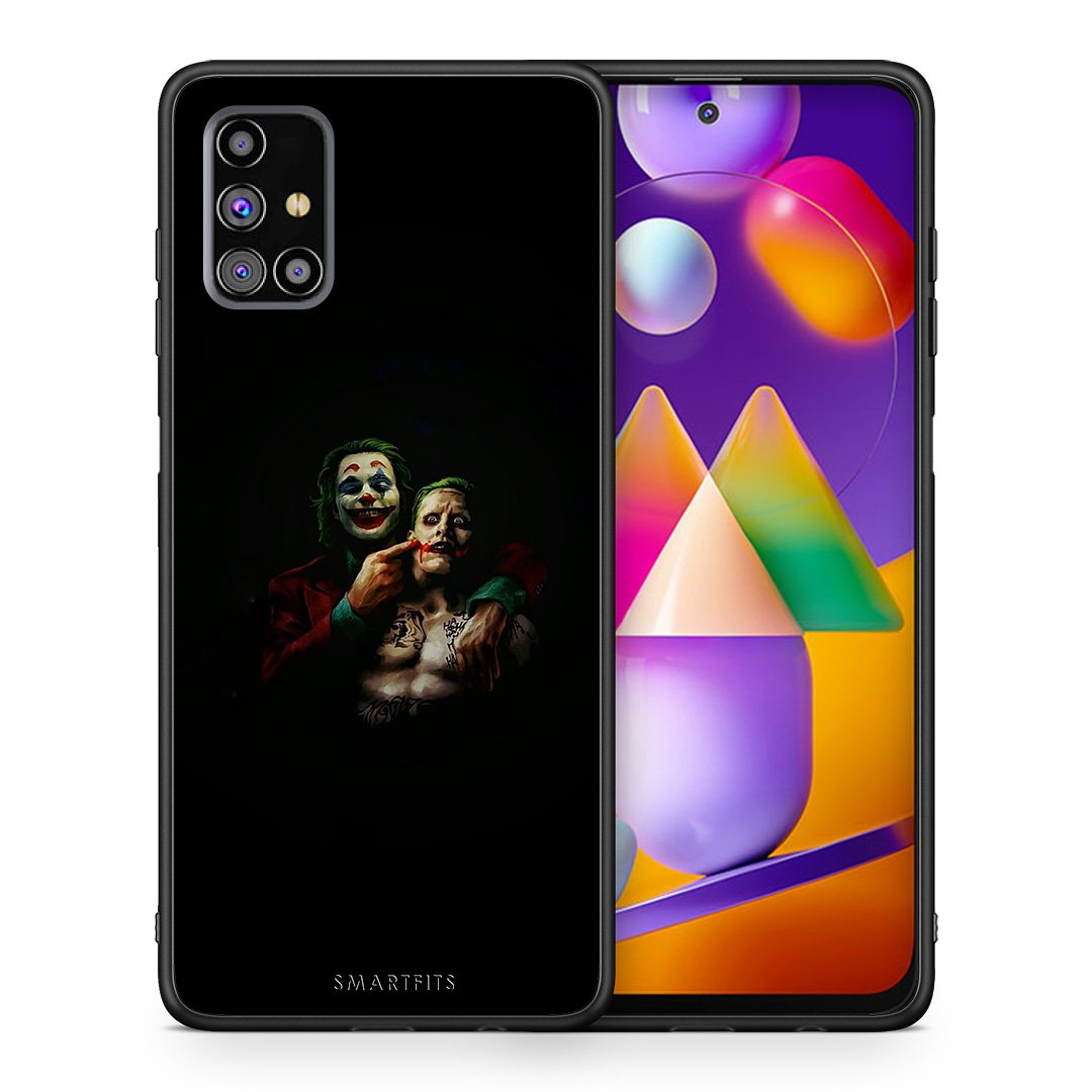 Θήκη Samsung M31s Clown Hero από τη Smartfits με σχέδιο στο πίσω μέρος και μαύρο περίβλημα | Samsung M31s Clown Hero case with colorful back and black bezels