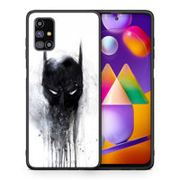 Thumbnail for Θήκη Samsung M31s Paint Bat Hero από τη Smartfits με σχέδιο στο πίσω μέρος και μαύρο περίβλημα | Samsung M31s Paint Bat Hero case with colorful back and black bezels