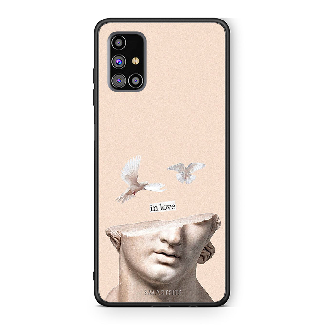 Samsung M31s In Love θήκη από τη Smartfits με σχέδιο στο πίσω μέρος και μαύρο περίβλημα | Smartphone case with colorful back and black bezels by Smartfits