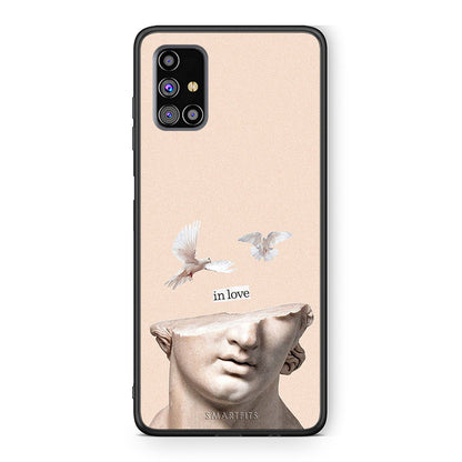 Samsung M31s In Love θήκη από τη Smartfits με σχέδιο στο πίσω μέρος και μαύρο περίβλημα | Smartphone case with colorful back and black bezels by Smartfits