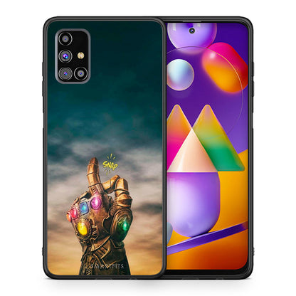 Θήκη Samsung M31s Infinity Snap από τη Smartfits με σχέδιο στο πίσω μέρος και μαύρο περίβλημα | Samsung M31s Infinity Snap case with colorful back and black bezels