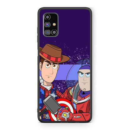 Samsung M31s Infinity Story θήκη από τη Smartfits με σχέδιο στο πίσω μέρος και μαύρο περίβλημα | Smartphone case with colorful back and black bezels by Smartfits