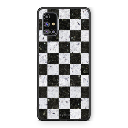 4 - Samsung M31s Square Geometric Marble case, cover, bumper