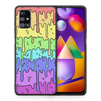 Thumbnail for Θήκη Samsung M31s Melting Rainbow από τη Smartfits με σχέδιο στο πίσω μέρος και μαύρο περίβλημα | Samsung M31s Melting Rainbow case with colorful back and black bezels