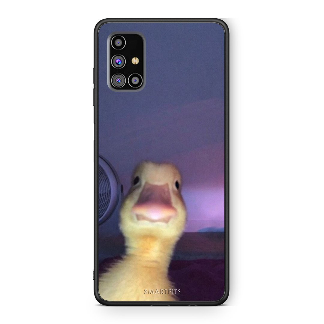 Samsung M31s Meme Duck θήκη από τη Smartfits με σχέδιο στο πίσω μέρος και μαύρο περίβλημα | Smartphone case with colorful back and black bezels by Smartfits