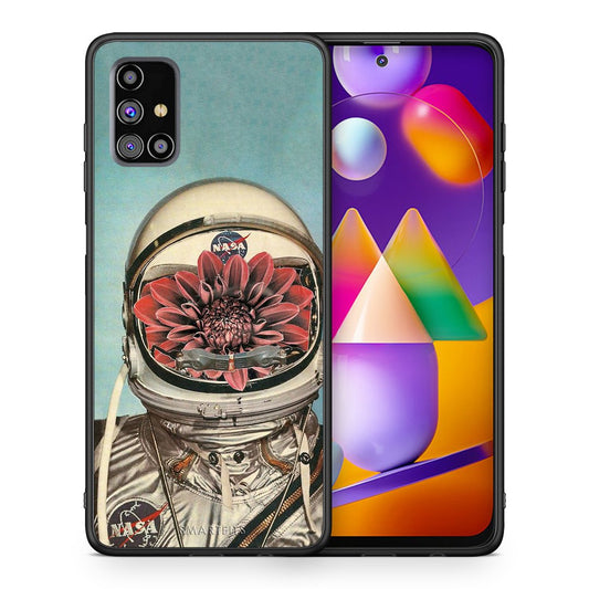 Θήκη Samsung M31s Nasa Bloom από τη Smartfits με σχέδιο στο πίσω μέρος και μαύρο περίβλημα | Samsung M31s Nasa Bloom case with colorful back and black bezels