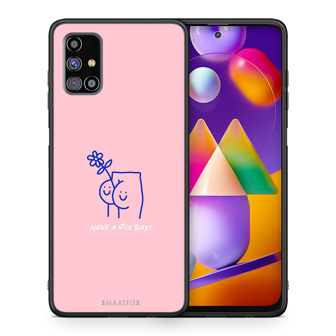 Θήκη Samsung M31s Nice Day από τη Smartfits με σχέδιο στο πίσω μέρος και μαύρο περίβλημα | Samsung M31s Nice Day case with colorful back and black bezels