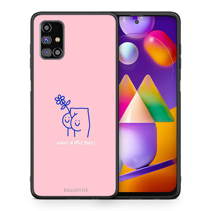 Θήκη Samsung M31s Nice Day από τη Smartfits με σχέδιο στο πίσω μέρος και μαύρο περίβλημα | Samsung M31s Nice Day case with colorful back and black bezels