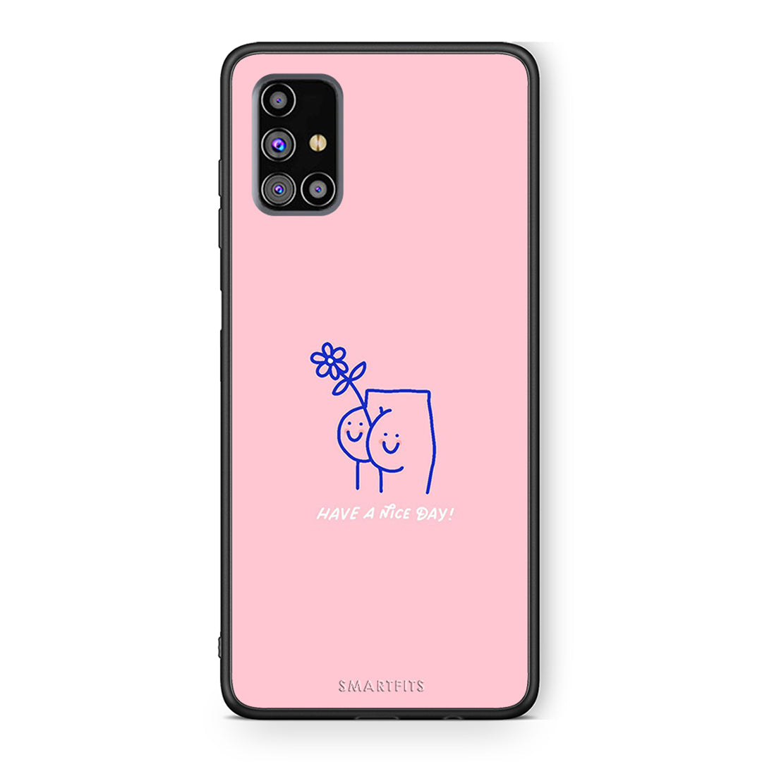 Samsung M31s Nice Day θήκη από τη Smartfits με σχέδιο στο πίσω μέρος και μαύρο περίβλημα | Smartphone case with colorful back and black bezels by Smartfits