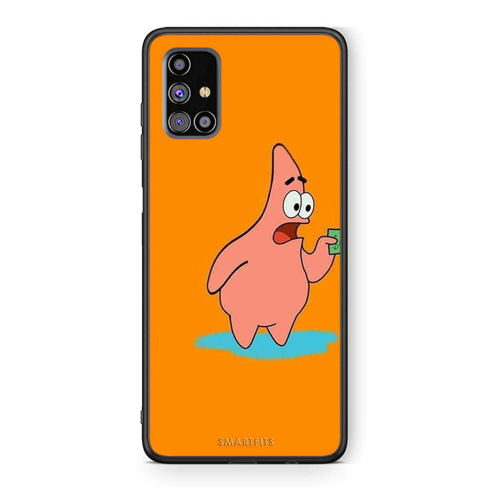 Samsung M31s No Money 1 Θήκη Αγίου Βαλεντίνου από τη Smartfits με σχέδιο στο πίσω μέρος και μαύρο περίβλημα | Smartphone case with colorful back and black bezels by Smartfits