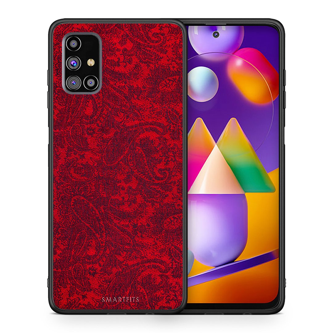 Θήκη Samsung M31s Paisley Cashmere από τη Smartfits με σχέδιο στο πίσω μέρος και μαύρο περίβλημα | Samsung M31s Paisley Cashmere case with colorful back and black bezels
