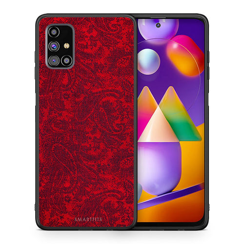 Θήκη Samsung M31s Paisley Cashmere από τη Smartfits με σχέδιο στο πίσω μέρος και μαύρο περίβλημα | Samsung M31s Paisley Cashmere case with colorful back and black bezels