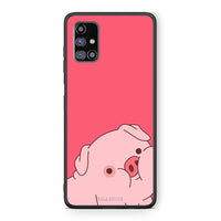 Thumbnail for Samsung M31s Pig Love 1 Θήκη Αγίου Βαλεντίνου από τη Smartfits με σχέδιο στο πίσω μέρος και μαύρο περίβλημα | Smartphone case with colorful back and black bezels by Smartfits