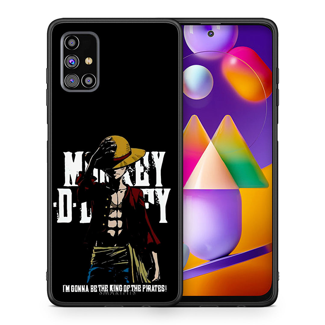 Θήκη Samsung M31s Pirate King από τη Smartfits με σχέδιο στο πίσω μέρος και μαύρο περίβλημα | Samsung M31s Pirate King case with colorful back and black bezels