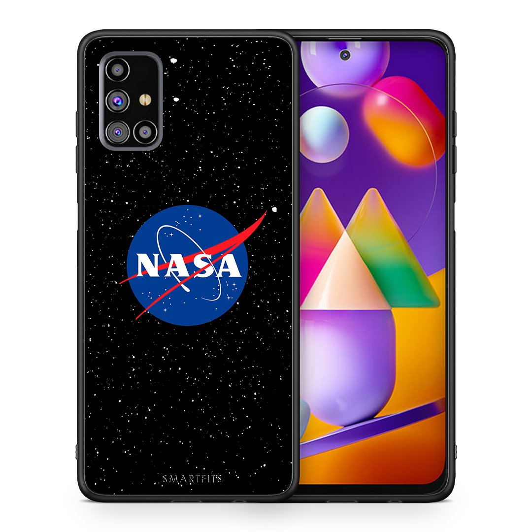 Θήκη Samsung M31s NASA PopArt από τη Smartfits με σχέδιο στο πίσω μέρος και μαύρο περίβλημα | Samsung M31s NASA PopArt case with colorful back and black bezels