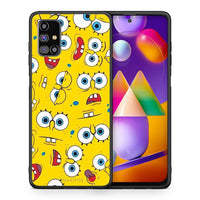 Thumbnail for Θήκη Samsung M31s Sponge PopArt από τη Smartfits με σχέδιο στο πίσω μέρος και μαύρο περίβλημα | Samsung M31s Sponge PopArt case with colorful back and black bezels