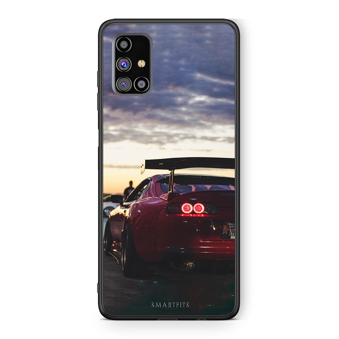 Samsung M31s Racing Supra θήκη από τη Smartfits με σχέδιο στο πίσω μέρος και μαύρο περίβλημα | Smartphone case with colorful back and black bezels by Smartfits