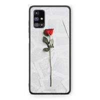 Thumbnail for Samsung M31s Red Rose θήκη από τη Smartfits με σχέδιο στο πίσω μέρος και μαύρο περίβλημα | Smartphone case with colorful back and black bezels by Smartfits
