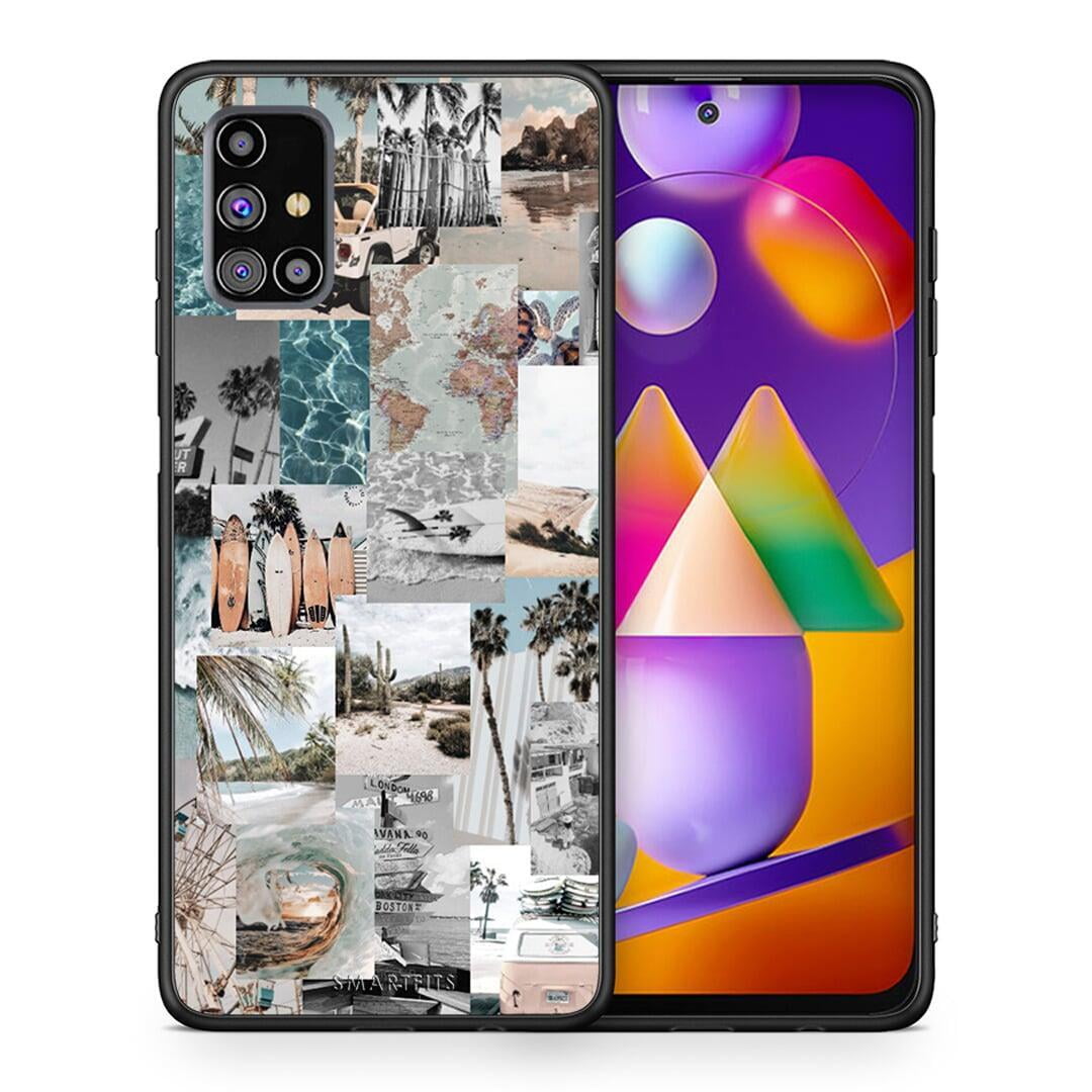 Θήκη Samsung M31s Retro Beach Life από τη Smartfits με σχέδιο στο πίσω μέρος και μαύρο περίβλημα | Samsung M31s Retro Beach Life case with colorful back and black bezels