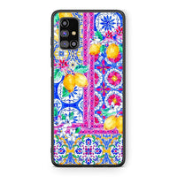 Thumbnail for Samsung M31s Retro Spring θήκη από τη Smartfits με σχέδιο στο πίσω μέρος και μαύρο περίβλημα | Smartphone case with colorful back and black bezels by Smartfits
