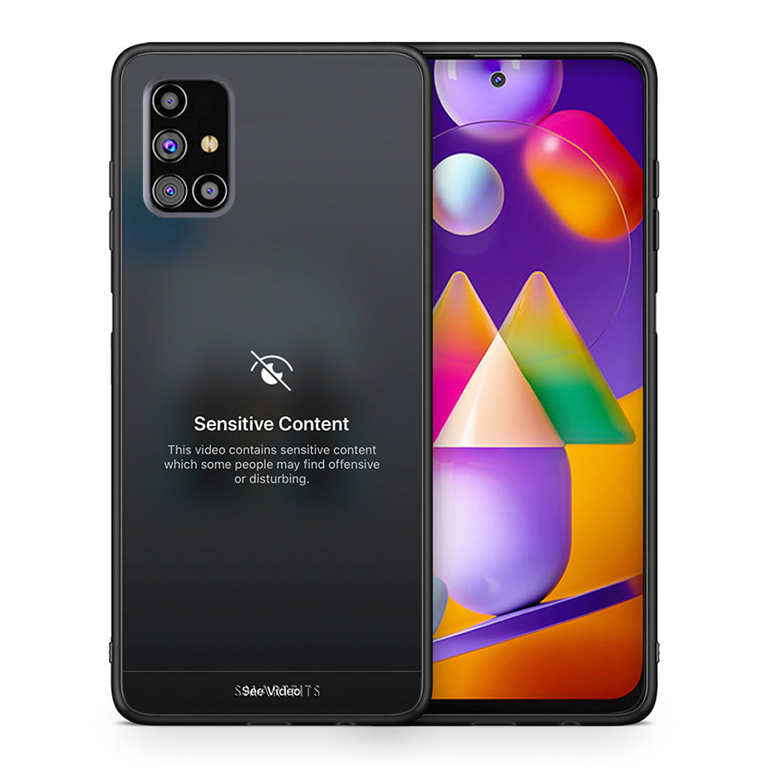 Θήκη Samsung M31s Sensitive Content από τη Smartfits με σχέδιο στο πίσω μέρος και μαύρο περίβλημα | Samsung M31s Sensitive Content case with colorful back and black bezels
