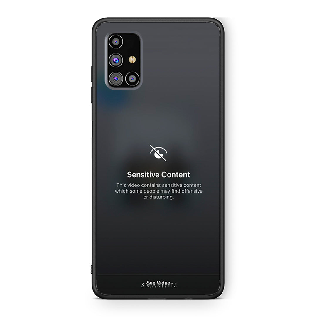Samsung M31s Sensitive Content θήκη από τη Smartfits με σχέδιο στο πίσω μέρος και μαύρο περίβλημα | Smartphone case with colorful back and black bezels by Smartfits