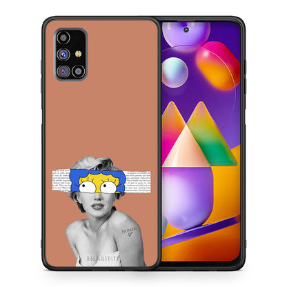 Θήκη Samsung M31s Sim Merilyn από τη Smartfits με σχέδιο στο πίσω μέρος και μαύρο περίβλημα | Samsung M31s Sim Merilyn case with colorful back and black bezels