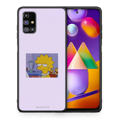 Θήκη Samsung M31s So Happy από τη Smartfits με σχέδιο στο πίσω μέρος και μαύρο περίβλημα | Samsung M31s So Happy case with colorful back and black bezels