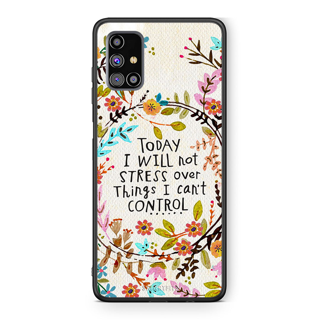 Samsung M31s Stress Over θήκη από τη Smartfits με σχέδιο στο πίσω μέρος και μαύρο περίβλημα | Smartphone case with colorful back and black bezels by Smartfits