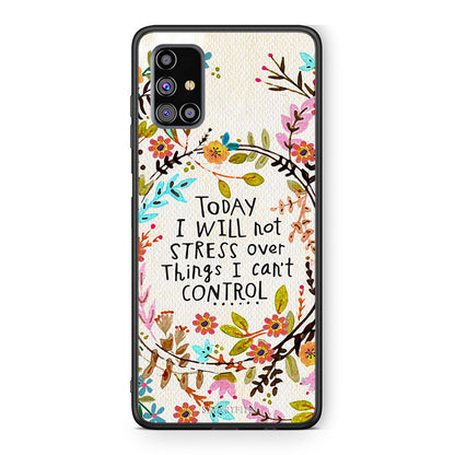 Samsung M31s Stress Over θήκη από τη Smartfits με σχέδιο στο πίσω μέρος και μαύρο περίβλημα | Smartphone case with colorful back and black bezels by Smartfits