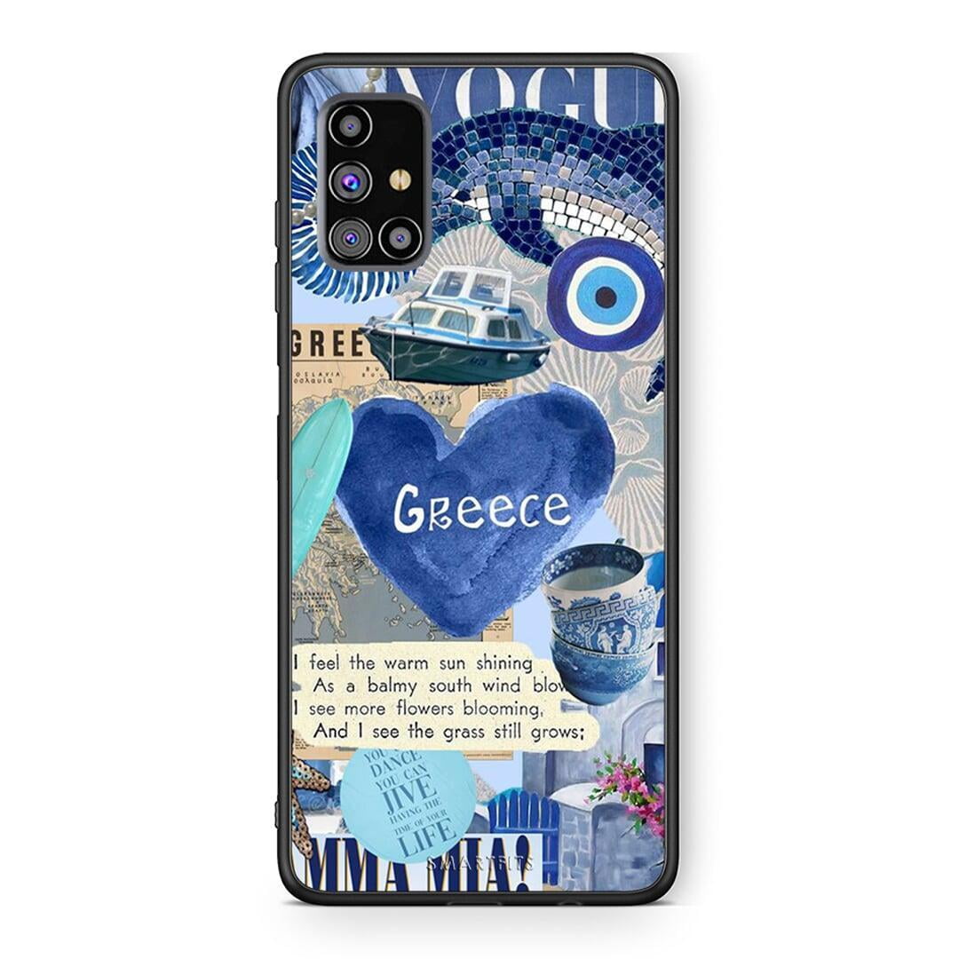 Samsung M31s Summer In Greece Θήκη από τη Smartfits με σχέδιο στο πίσω μέρος και μαύρο περίβλημα | Smartphone case with colorful back and black bezels by Smartfits