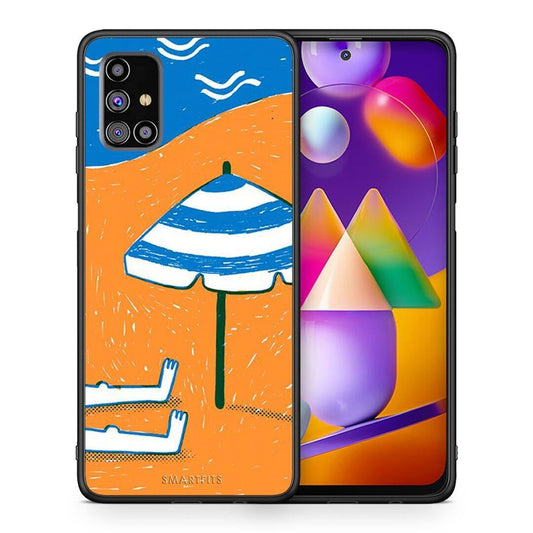 Θήκη Samsung M31s Summering από τη Smartfits με σχέδιο στο πίσω μέρος και μαύρο περίβλημα | Samsung M31s Summering case with colorful back and black bezels