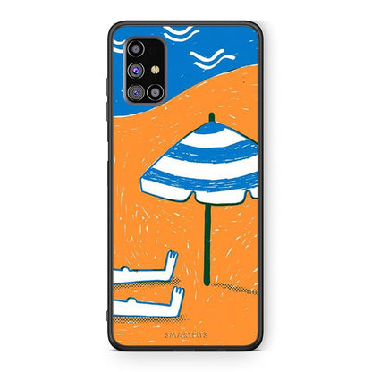 Samsung M31s Summering Θήκη από τη Smartfits με σχέδιο στο πίσω μέρος και μαύρο περίβλημα | Smartphone case with colorful back and black bezels by Smartfits