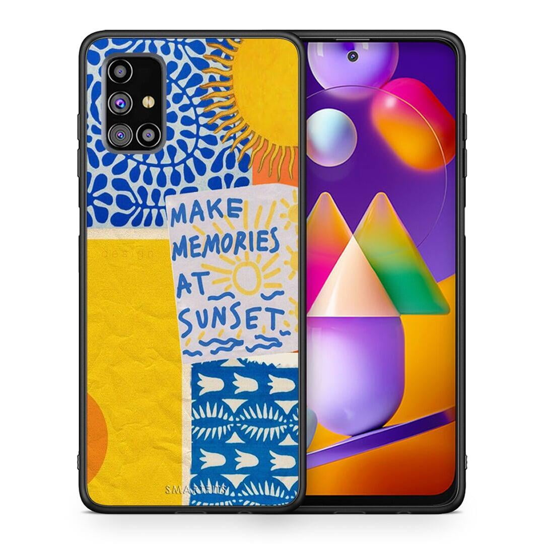 Θήκη Samsung M31s Sunset Memories από τη Smartfits με σχέδιο στο πίσω μέρος και μαύρο περίβλημα | Samsung M31s Sunset Memories case with colorful back and black bezels
