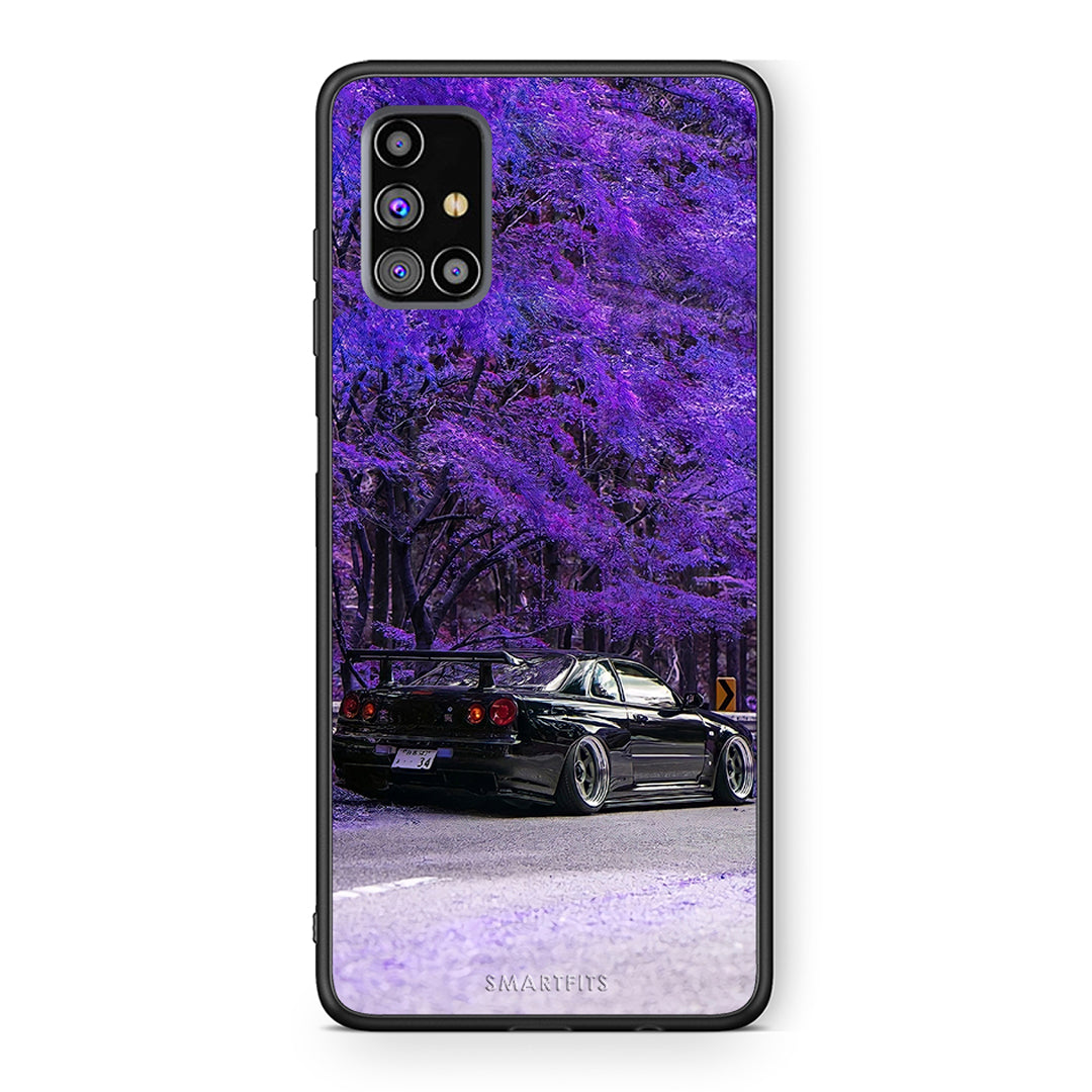 Samsung M31s Super Car Θήκη Αγίου Βαλεντίνου από τη Smartfits με σχέδιο στο πίσω μέρος και μαύρο περίβλημα | Smartphone case with colorful back and black bezels by Smartfits