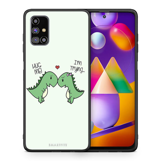 Θήκη Samsung M31s Rex Valentine από τη Smartfits με σχέδιο στο πίσω μέρος και μαύρο περίβλημα | Samsung M31s Rex Valentine case with colorful back and black bezels