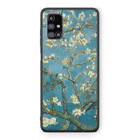 Thumbnail for Samsung M31s White Blossoms θήκη από τη Smartfits με σχέδιο στο πίσω μέρος και μαύρο περίβλημα | Smartphone case with colorful back and black bezels by Smartfits