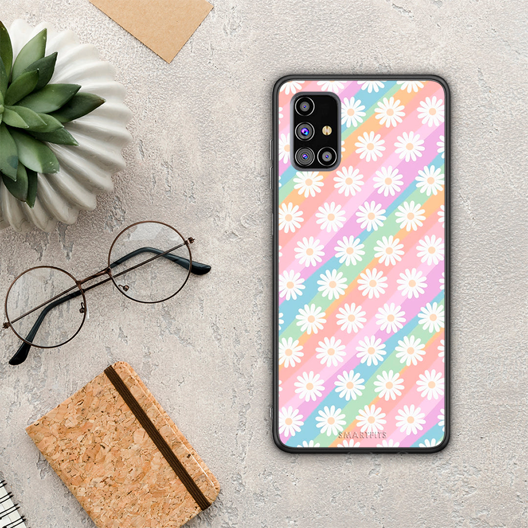 White Daisies - Samsung Galaxy M31s θήκη