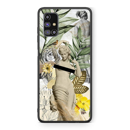 Samsung M31s Woman Statue θήκη από τη Smartfits με σχέδιο στο πίσω μέρος και μαύρο περίβλημα | Smartphone case with colorful back and black bezels by Smartfits