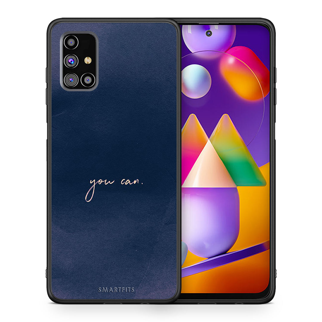 Θήκη Samsung M31s You Can από τη Smartfits με σχέδιο στο πίσω μέρος και μαύρο περίβλημα | Samsung M31s You Can case with colorful back and black bezels