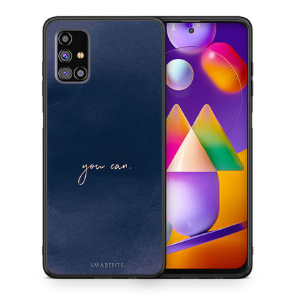Θήκη Samsung M31s You Can από τη Smartfits με σχέδιο στο πίσω μέρος και μαύρο περίβλημα | Samsung M31s You Can case with colorful back and black bezels
