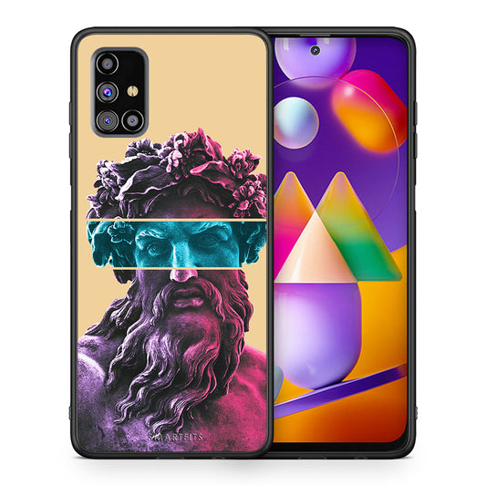Θήκη Αγίου Βαλεντίνου Samsung M31s Zeus Art από τη Smartfits με σχέδιο στο πίσω μέρος και μαύρο περίβλημα | Samsung M31s Zeus Art case with colorful back and black bezels