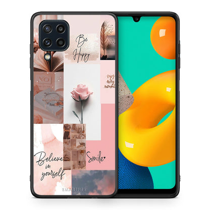 Θήκη Samsung M32 4G Aesthetic Collage από τη Smartfits με σχέδιο στο πίσω μέρος και μαύρο περίβλημα | Samsung M32 4G Aesthetic Collage case with colorful back and black bezels