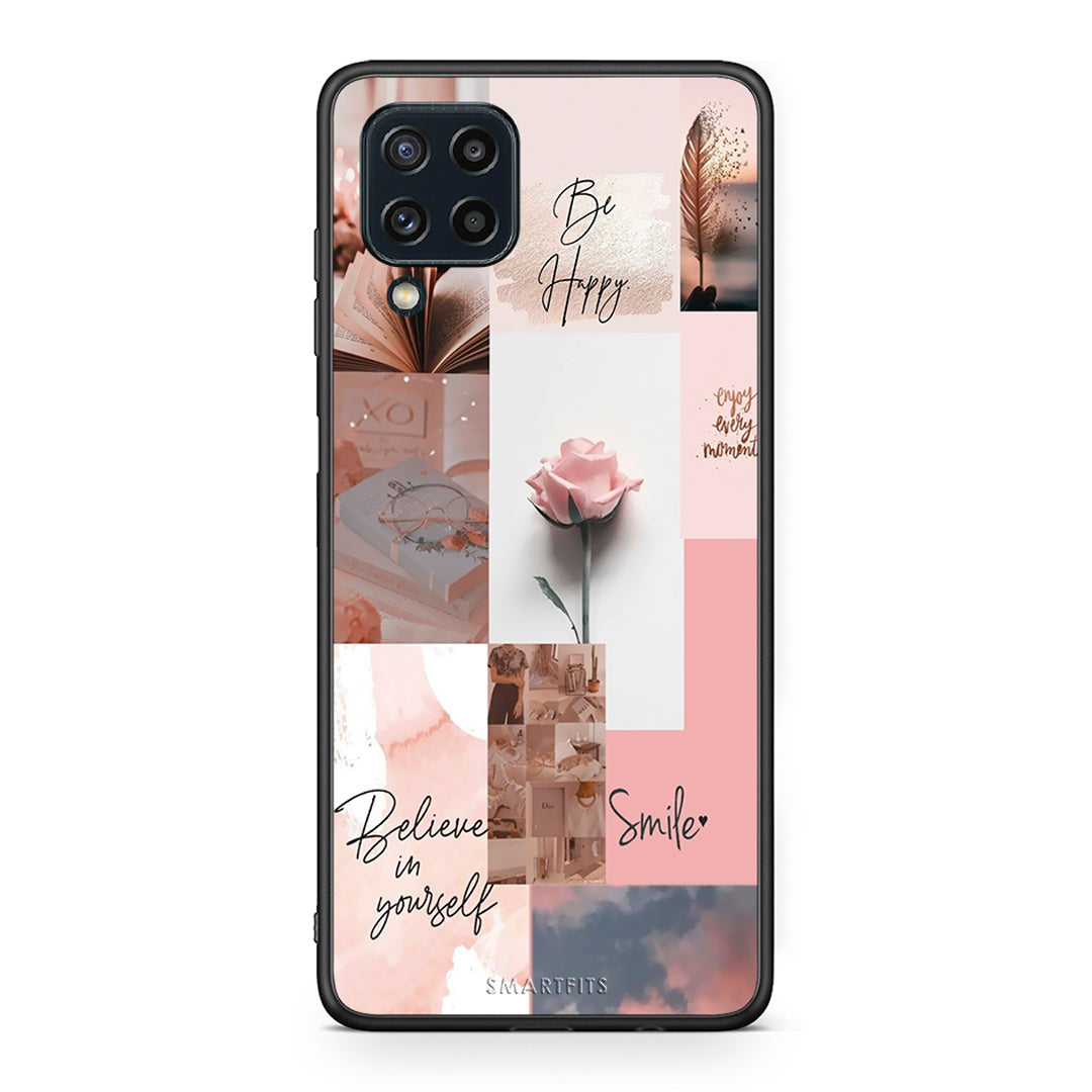 Samsung M32 4G Aesthetic Collage θήκη από τη Smartfits με σχέδιο στο πίσω μέρος και μαύρο περίβλημα | Smartphone case with colorful back and black bezels by Smartfits