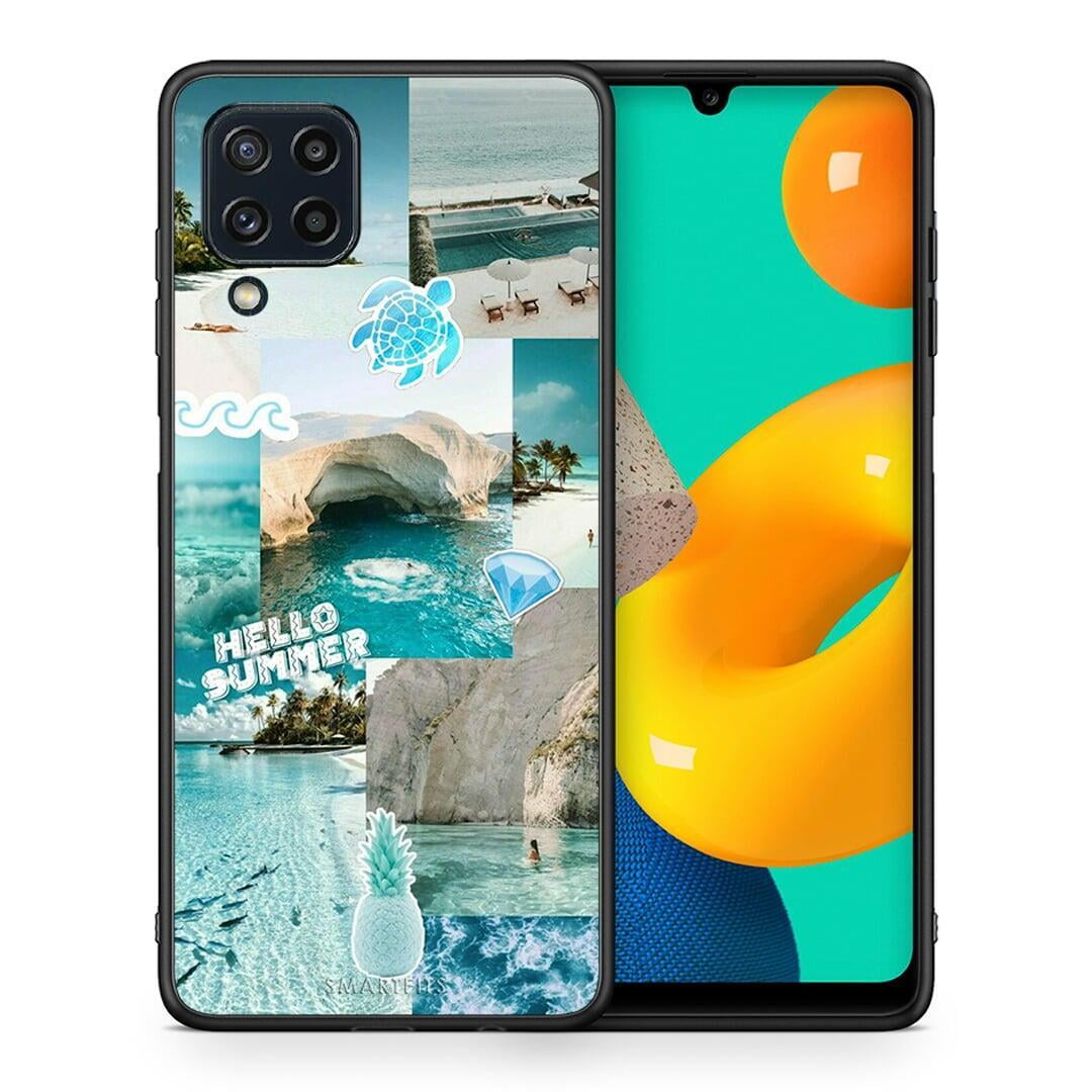 Θήκη Samsung M32 4G Aesthetic Summer από τη Smartfits με σχέδιο στο πίσω μέρος και μαύρο περίβλημα | Samsung M32 4G Aesthetic Summer case with colorful back and black bezels