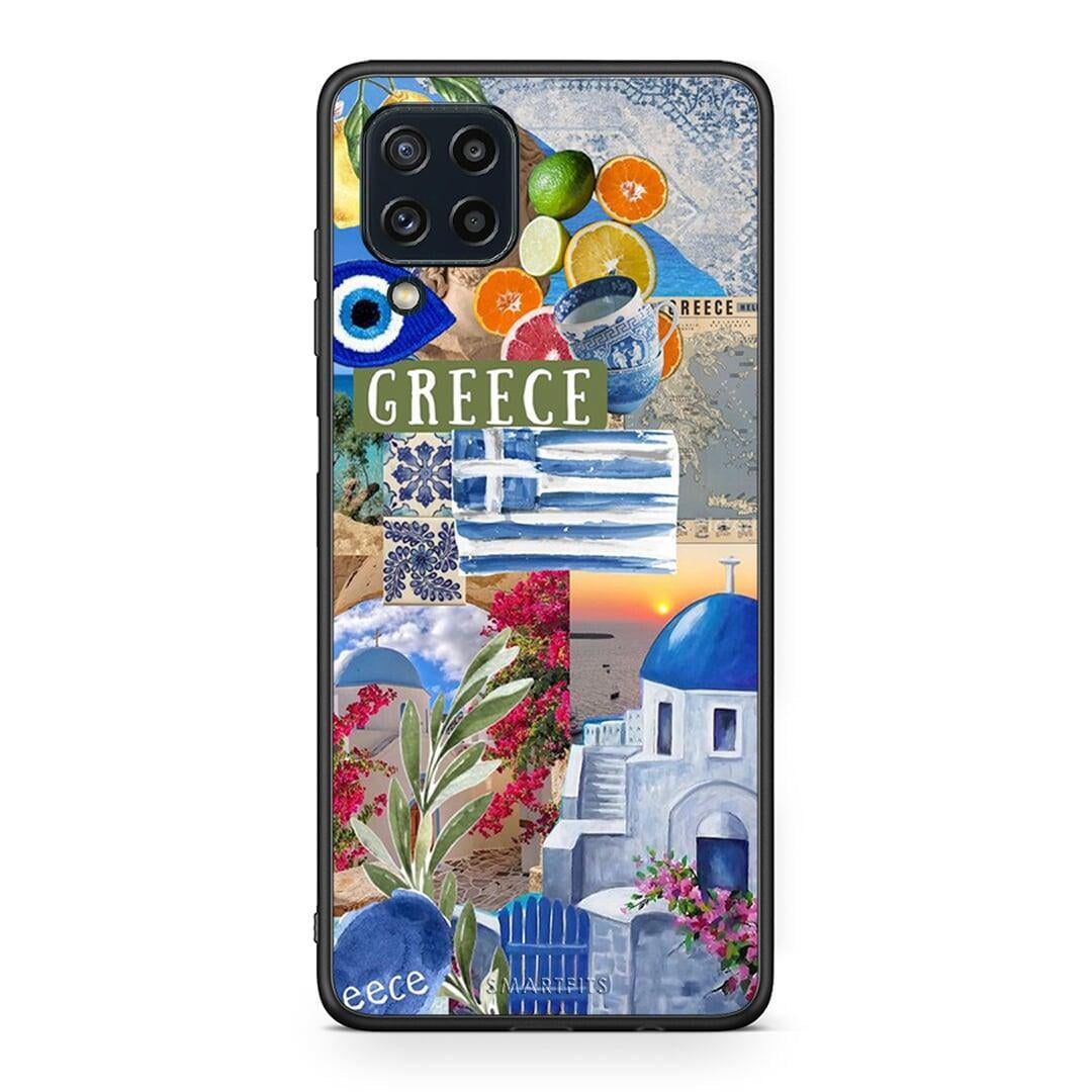 Samsung M32 4G All Greek Θήκη από τη Smartfits με σχέδιο στο πίσω μέρος και μαύρο περίβλημα | Smartphone case with colorful back and black bezels by Smartfits
