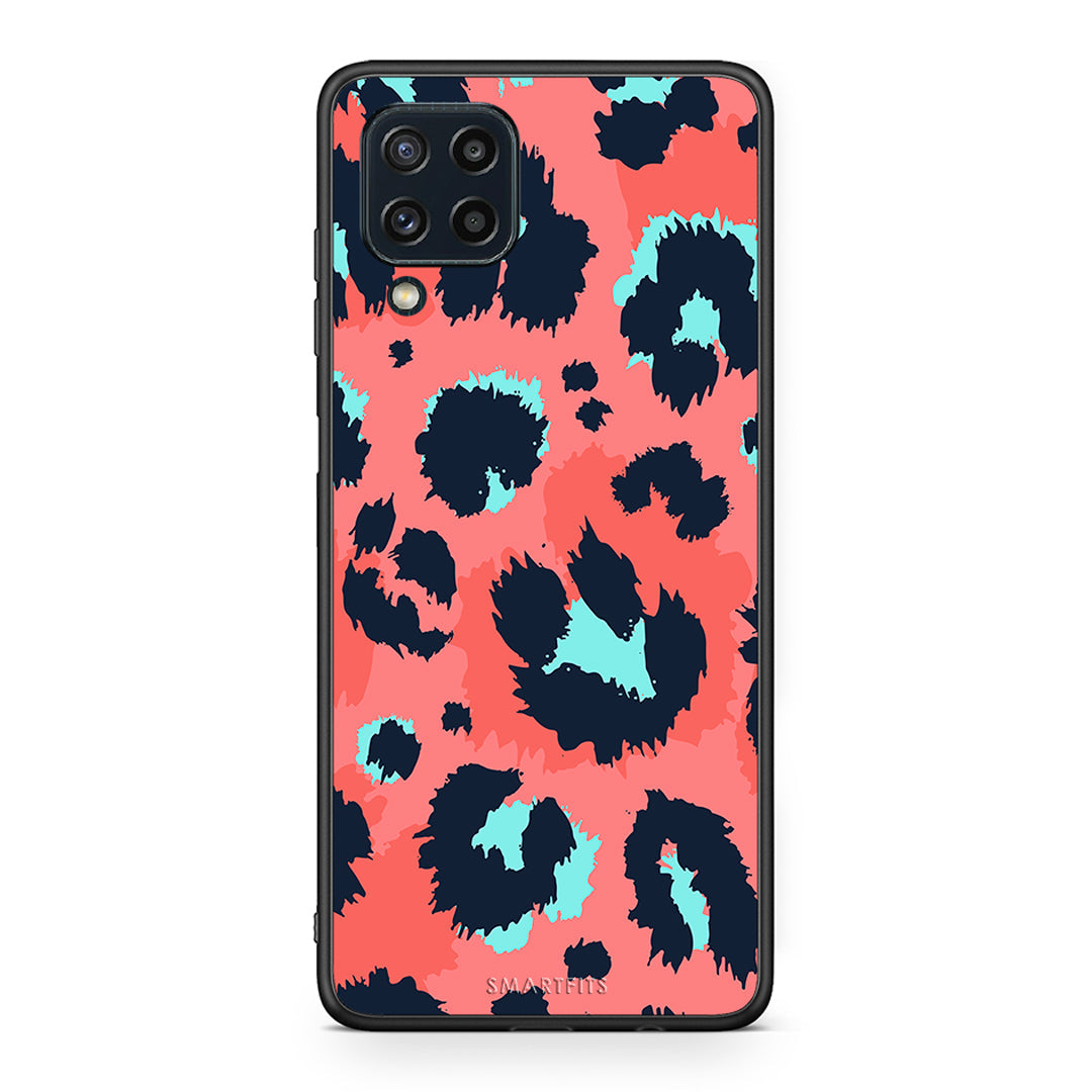 22 - Samsung M32 4G Pink Leopard Animal case, cover, bumper